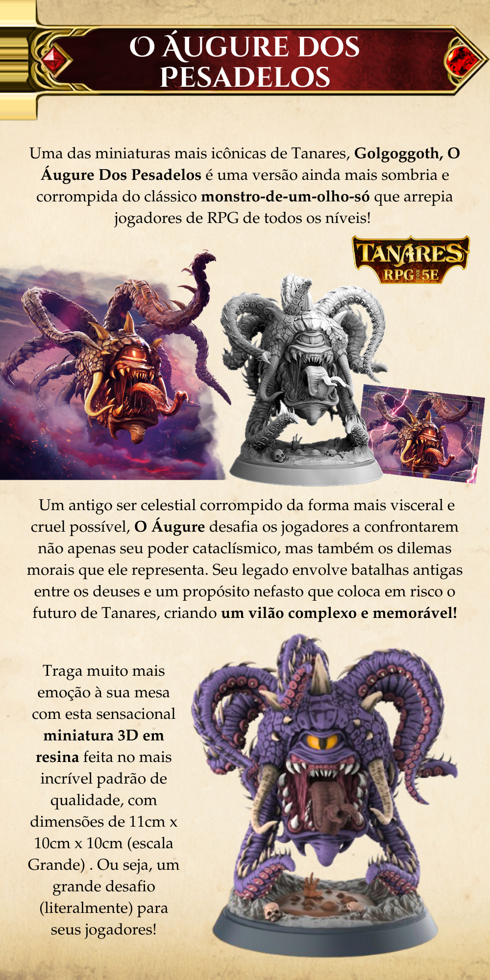 Conheça seu maior pesadelo em Tanares! - Golgoggoth, O Áugure Dos Pesadelos