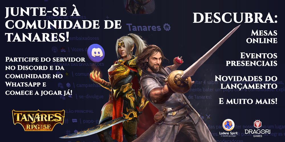 Comunidade de Tanares no Discord e WhatsApp!