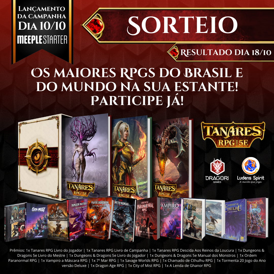 MEGA SORTEIO DE LANÇAMENTO! TANARES RPG