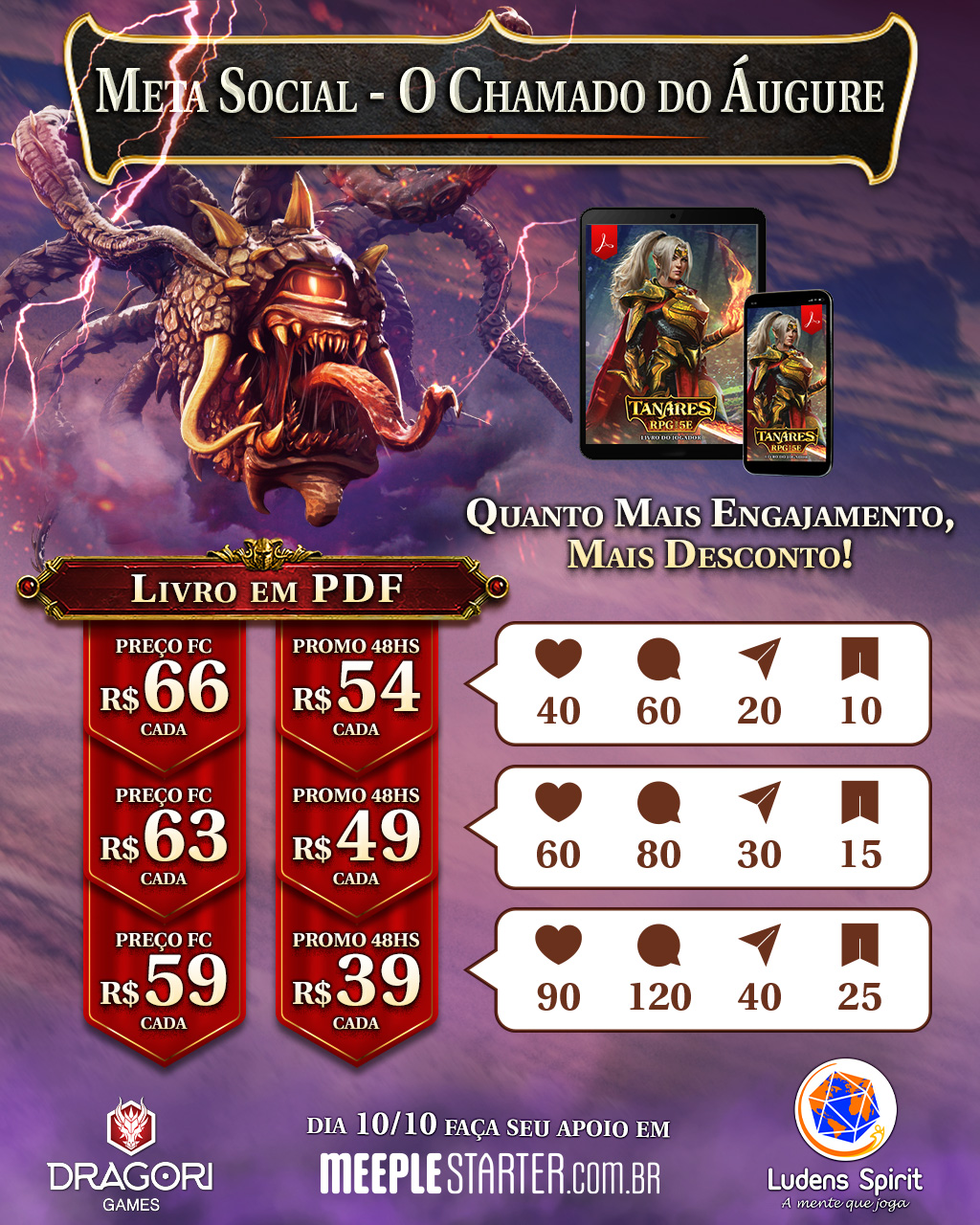 META SOCIAL - Participe e conquiste descontos em Tanares RPG!