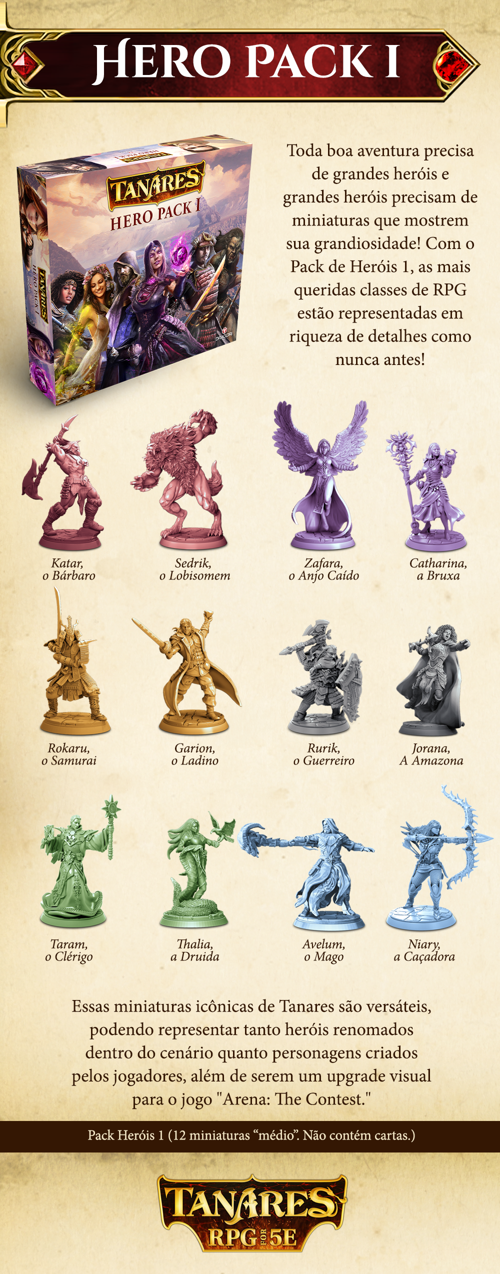 Pack de Heróis 1 - Conheças as miniaturas!