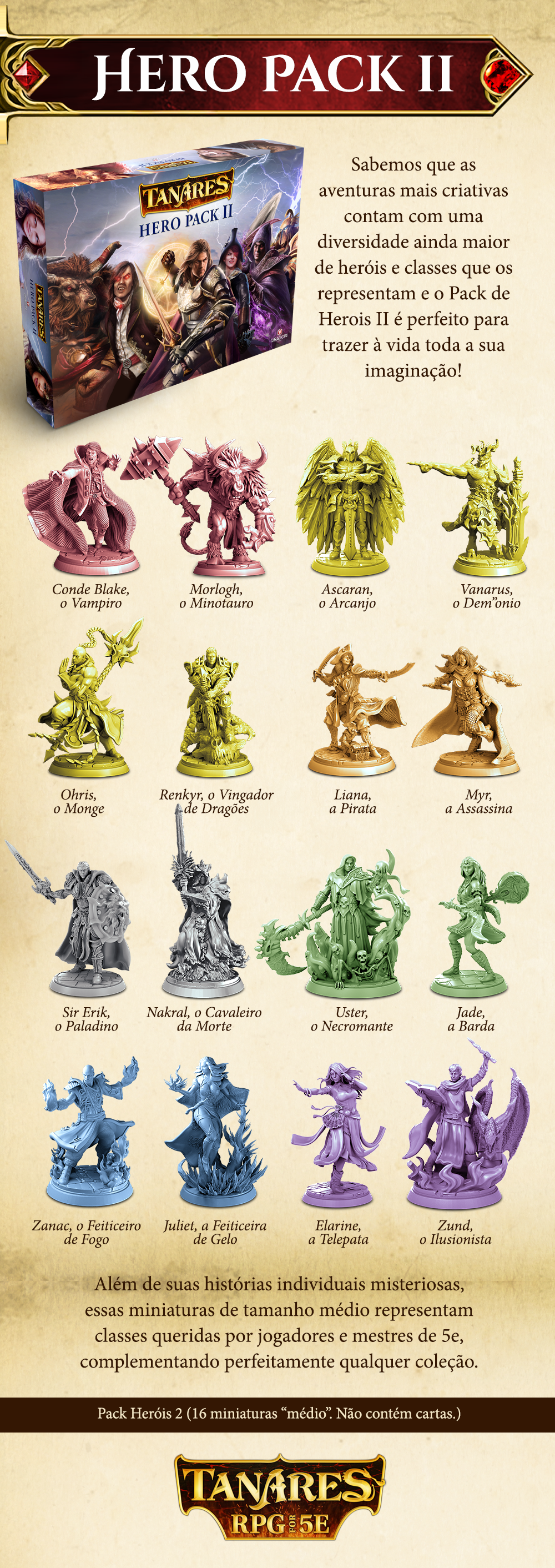 Pack de Heróis 2 - Conheça as miniaturas!