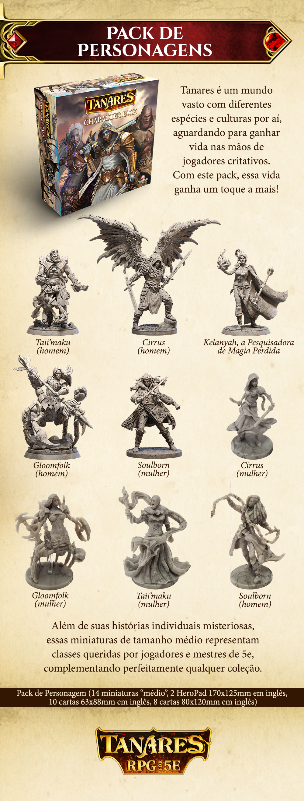 Pack de Personagens - Conheça as miniaturas!