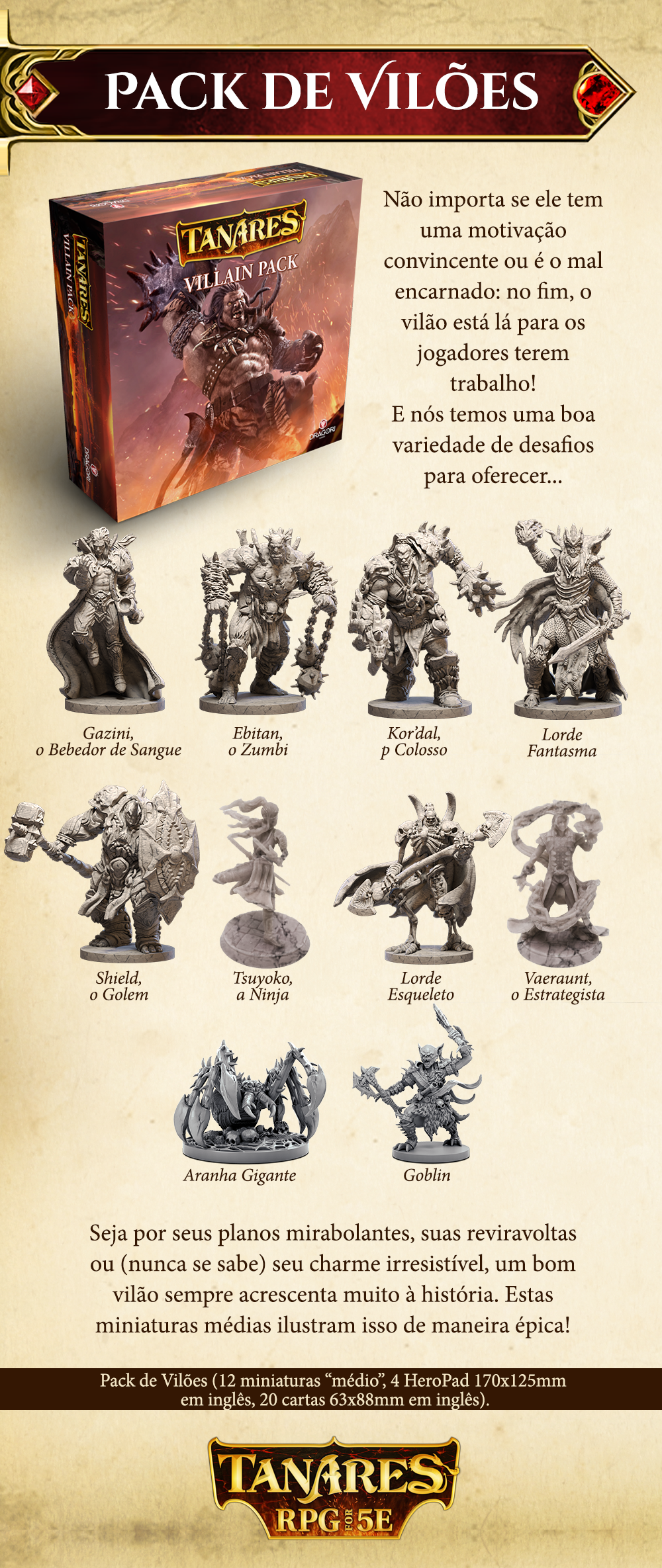 Pack de Vilões - Conheça as miniaturas!