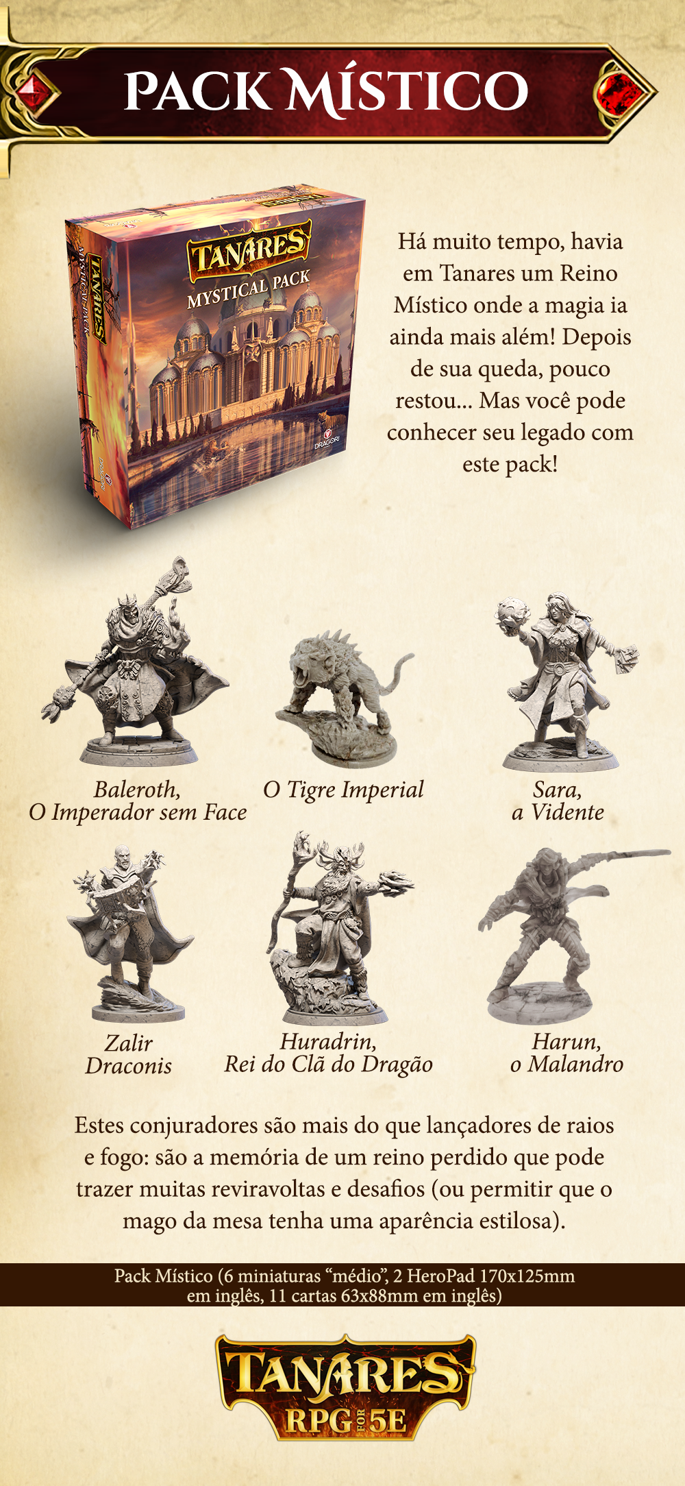 Pack Místico - Conheça as miniaturas