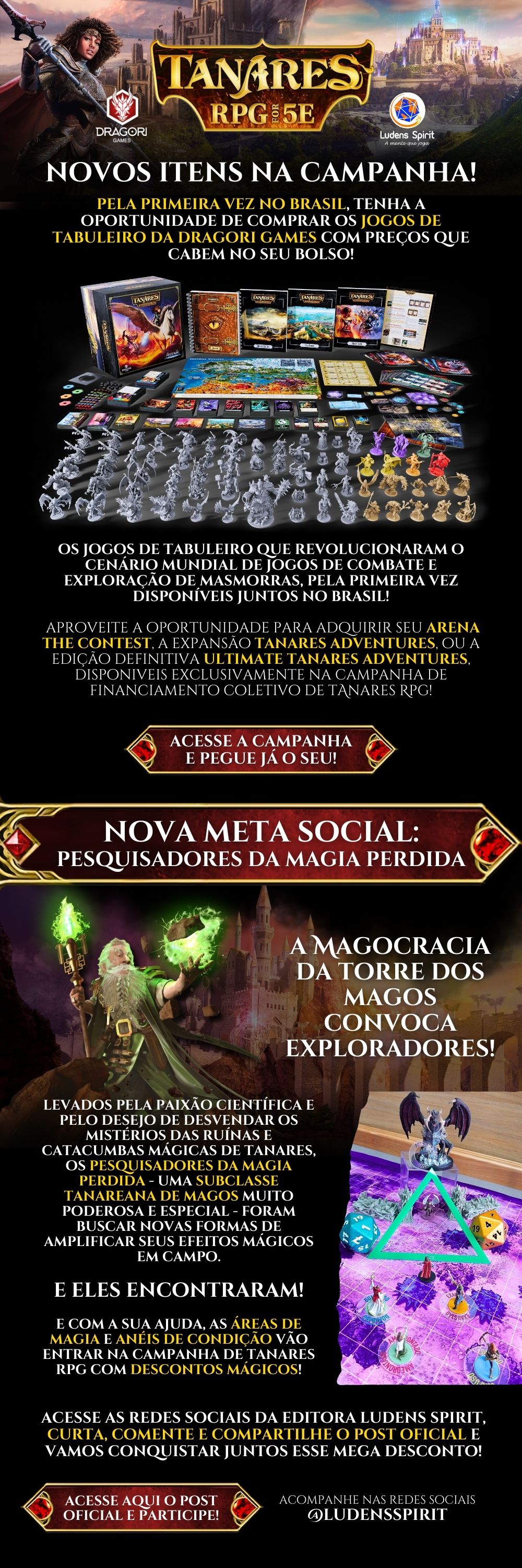 Tanares RPG - VEJA AS NOVIDADES INSANAS NA CAMPANHA! 285% Financiado!