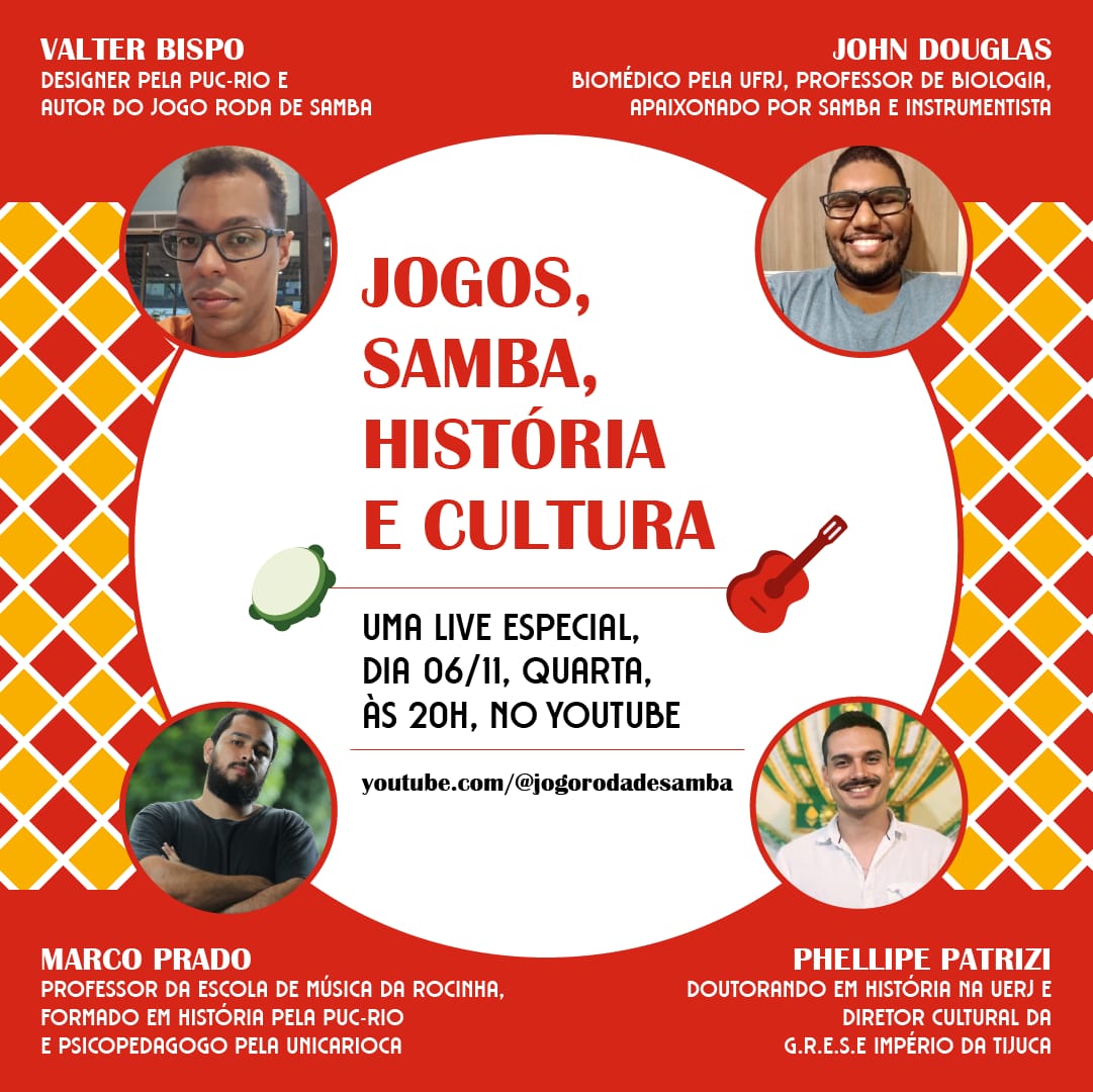 Live com Valter Bispo: Jogos, samba, história e cultura