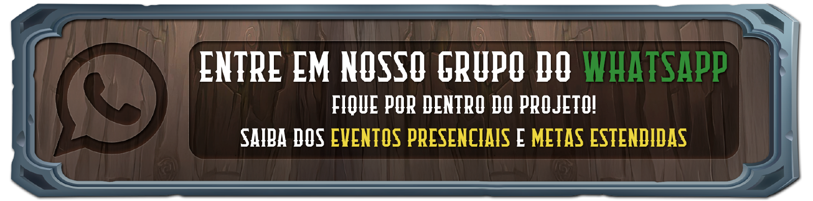 Entre em nosso grupo do Whatsapp e fique por dentro do projeto!